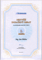 Jan Bláha - nejlepší obchodní partner stormware 2007/2008