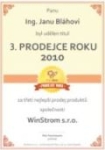 Jan Bláha - třetí nejlepší prodejce WinStrom