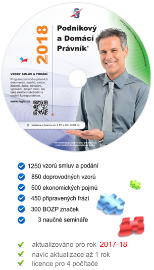 Náhled ovládací plochy aplikace Podnikový a domácí právník Náhled ovládací plochy aplikace Podnikový a domácí právník